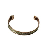 Mogul Gift Idea Wrist Bracelet Magnetic Copper Cuff Crossed Design with Healing Power