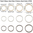 thumbnail image 4 of 48pcs Metal O Ring 3 Colors Welded O-Rings Round Linking Rings DIY, 4 of 5