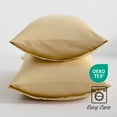 thumbnail image 6 of [Pillowcase]-Ultra Soft Brushed Microfiber Pillowcases Set, Cozy Machine Washable Bed Pillow Cases, Standard Size, Khaki, 2 Piece, 6 of 8