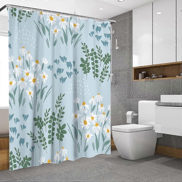 Home Decor Green Tropical Leaf Bird Rose Flower Plant Landscape Bathroom Curtain White Farmhouse Floral Shower Curtain Shower Curtain-2811 /2025 New S