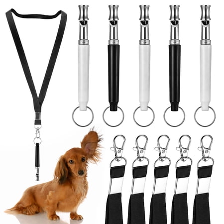 Hengguang 6 Pack Dog Whistle to Stop Barking, Adjustable Ultrasonic Silent Training Whistle with Lanyard for Recall Obedience Professional Dog Training Supplies