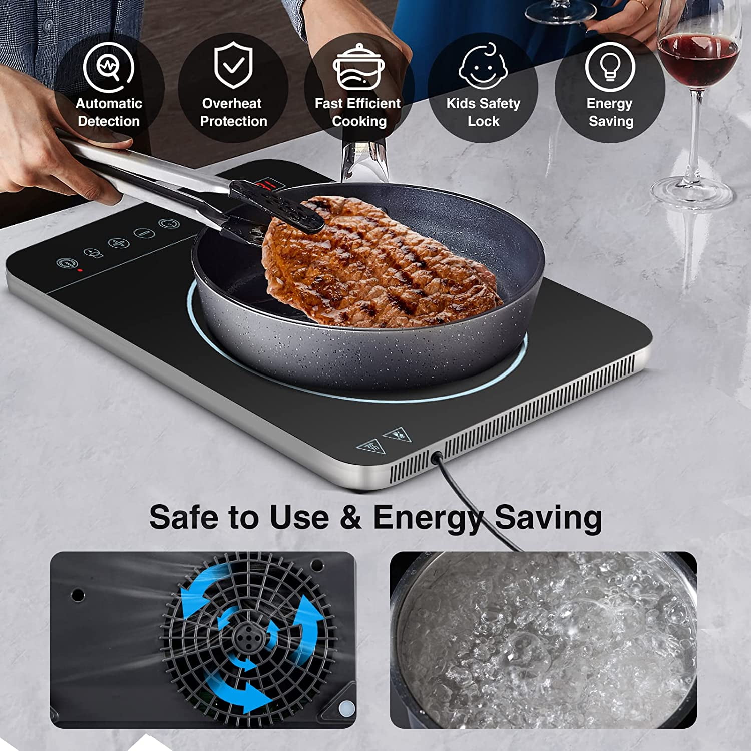 Buy Portable Induction Burner Cooktop 1800w Fast Efficient Cooking