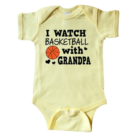 

Inktastic I Watch Basketball with Grandpa Gift Baby Boy Bodysuit