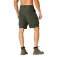 thumbnail image 3 of Domzle Men's Golf Shorts Stretch Dress Quick Dry Casual Flat Front Elastic Waist Shorts for Men with Pockets Army Green S, 3 of 3