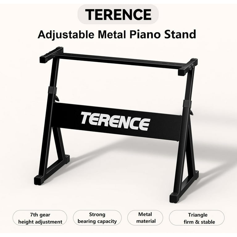 Terence Piano Keyboard Stand, Stable Adjustable Z-Style, Anti-Slip