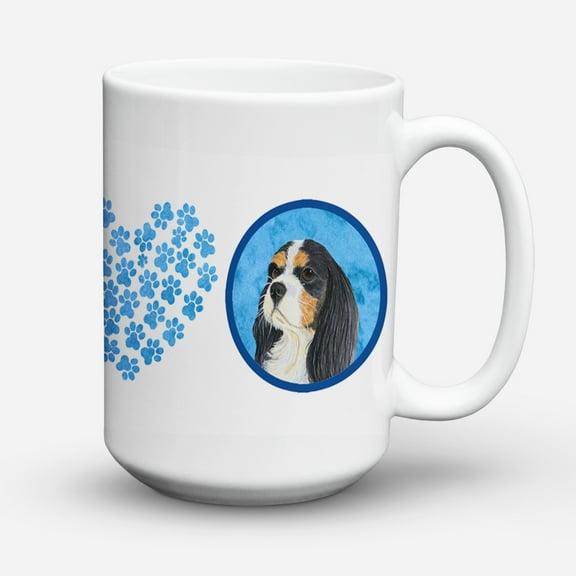 Carolines Treasures LH9369BU-CM15 Blue Cavalier Spaniel Coffee Mug 15 oz 15 ounce multicolor