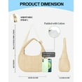 thumbnail image 4 of Bloomr Bag - Small Crescent Puffer Purse Shoulder Bag for Women, Nylon Quilted with Adjustable Shoulder Strap, Puffy Bag, 4 of 14