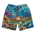 thumbnail image 4 of Bixox Men's Sea World printing Casual Classic Fit Short Summer Beach Shorts, 4 of 6
