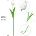 thumbnail image 5 of Viworld 10Pack Artificial Tulips Flowers, Fake Tulips Bouquet, Real Touch Tulips Arrangement for Wedding Room Home Hotel Party Decoration and DIY Decor, 5 of 6