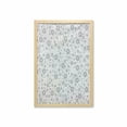 thumbnail image 1 of Grey Wall Art with Frame, Mix Florals with Rotary Round Rings and Dot Spots on the Backdrop Simplistic Blossom Print, Printed Fabric Poster for Bathroom Living Room, 23" x 35", White, by Ambesonne, 1 of 2