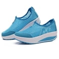 thumbnail image 6 of Domuza Womens Orthopedic Shoes Arch Support Non Slip Slip on Golf Shoes Breathable Knitted Mesh Stretch Business Casual Shoes Comfort 2026 Foam Shoes Sky Blue 10（EU-43）, 6 of 6