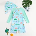 thumbnail image 6 of OSOLU Children Boys Swimsuit Sets Summer Swim Trunks with Matching Swim Cap Ocean World Print Swimwear Beach Pool Training Slim Fit Bathing Suit, 6 of 9