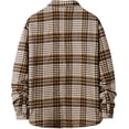 thumbnail image 2 of Men‘s Casual Cotton Plaid Shirts Long Sleeve Button-Down Flannel Overshirt Jacket, 2 of 6