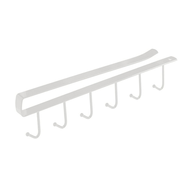 Haofy Ganchos Para Debajo Del Estante, Portavasos, Plancha Sin Taladro, Colgador Organizador De 6 Ganchos Para Utensilios De Cocina, Diseño Que Ahorra Espacio, Uso Versátil