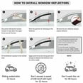 thumbnail image 2 of Window Deflectors Fit for 2006 2007 2008 2009 2010 2011 2012 2013 Au-di A3 Hatchback 4-Door Rain Window Visors Vent Guard Dark Smoke, 2 of 7
