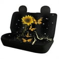 thumbnail image 2 of Xoenoiee Sunflower Butterfly Print Car Seat Cover Auto Accessories Set of 4 Pcs, Car Front Seat Protective Cover + Split Bench Cover Backrest Seat Protector Universal Fit, 2 of 7