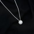 thumbnail image 3 of Rosec Jewels Lab Grown Diamond Cocktail Necklace for Women - Round Pendant with Chain (2 Carat, EF-VS Quality), 925 Sterling Silver, 3 of 8