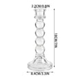 thumbnail image 3 of Vintage Clear Glass Candlestick Holders, Clearance Crystal Taper Candle Stands, Table Centerpiece Decor for Wedding Thanksgiving Christmas Autumn Home Ornaments, 3 of 6
