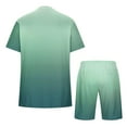 thumbnail image 4 of Miqool Men's Big & Tall Gradient Color Short Sets 2 Piece Outfits Short Sleeve T Shirt & Shorts Casual Summer Tracksuits with Pockets, 4 of 5