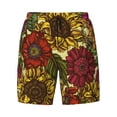 thumbnail image 4 of Lsque Mens Swim Trunks Sunflower Pattern - Bathing Suit Compression Liner - Beach Swim Shorts Swimwear - (S-3XL) - Stretch Quick Dry -3X-Large, 4 of 9