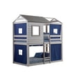 thumbnail image 7 of Donco Kids Deer Blind Bunk Loft Bed with Blue Tent, Rustic Grey, 7 of 7