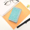thumbnail image 7 of JIALIOU Nylon Trifold Card Wallet with ID Window Zipper Pocket for Men Women Teen Turquoise Bubbles, 7 of 7