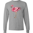 thumbnail image 3 of Inktastic Pink Flamingo Long Sleeve T-Shirt, 3 of 5