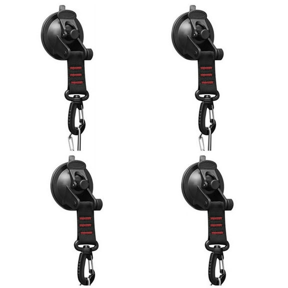 4Pcs Heavy Duty Suction Cup with D Ring 360° Rotating Camping Suction Hooks Car Suck3664