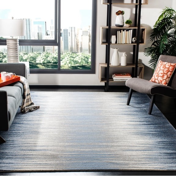 SAFAVIEH Galaxy Charlene Abstract Faded Area Rug, Blue/Navy, 9' x 12'