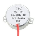 thumbnail image 2 of Uxcell AC 12V 4W 5-6RPM/MIN 50-60Hz CCW Synchronous Synchron Motor, 2 of 5