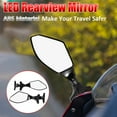 thumbnail image 4 of 2Pcs Motorcycle Rearview Mirror Compatible with 1995-2009 YZF 600 Clear Motorbike Side Rearview Mirror with LED Amber Light Safe Back Side Mirror for Motorcycle, 4 of 10