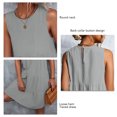thumbnail image 3 of Vestido de cuello redondo con capas,Vestido de cuello redondo con capas Vestido de capas Vestido de capas sin mangas Resultados impresionantes, 3 of 6