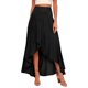 thumbnail image 5 of Faldas acampanadas de color liso para mujer, ropa de calle elástica informal elegante con dobladillo dividido FLhrweasw Nuevo, 5 of 9