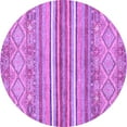 thumbnail image 1 of Ahgly Company Indoor Round Abstract Purple Modern Area Rugs, 3' Round, 1 of 4