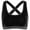 Black, variant on yunLCZ High Impact Strappy Yoga Workout Bra Women's no steel ring cross back adjustment Yoga running bra