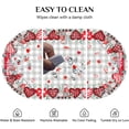 thumbnail image 3 of Valentines Day Tablecloth Oval 60x84 Inch, Valentine Heart Tablecloth Buffalo Plaid Gnome Truck Table Cloth Cover for Dinner Party Wedding Decor, 3 of 6