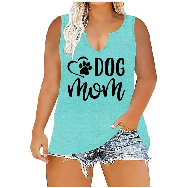 Birdeem Women Oversize Summer Women Printed Color Dots V Neck Tank Sleeveless Tee Plus Tops