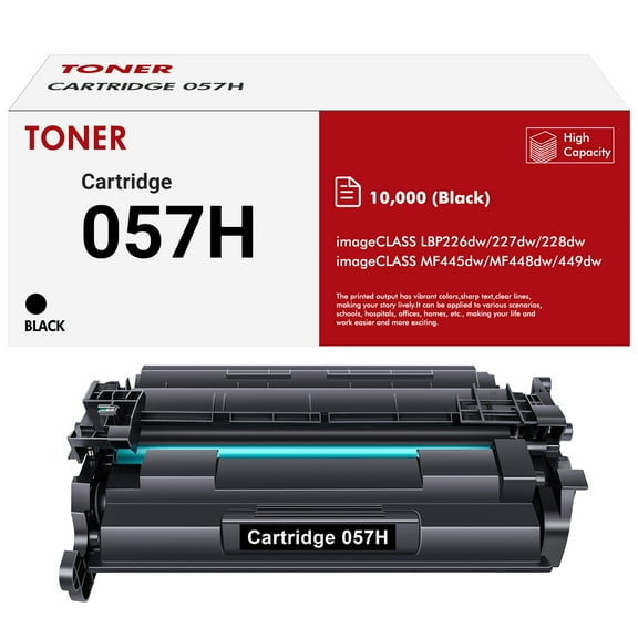 057H 057 Toner Cartridge High Yield|057H Black Toner Compatible for Canon 057H 057 Toner Color ImageCLASS MF445dw LBP226dw MF448dw MF449dw LBP228dw LBP229dw MF445 LBP220 Series Printer(1-Pack)