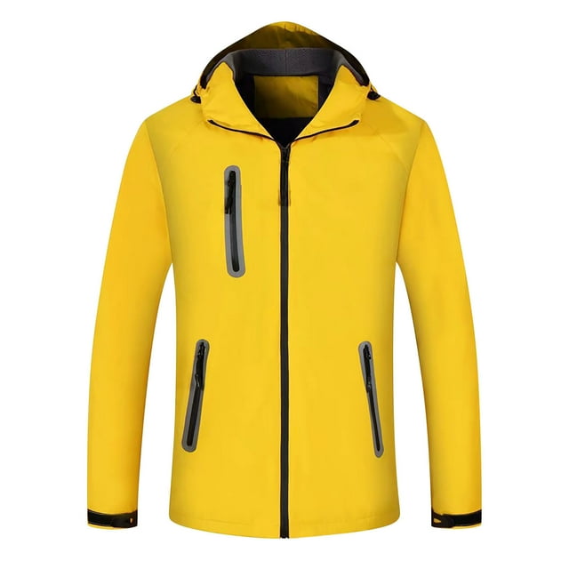 AherBiu Manteau de Pluie pour Femme avec Capuchon Imperméable Léger Doublé en Molleton Manteau de Pluie Randonnée Plein Air