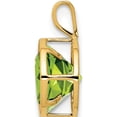 thumbnail image 3 of 14K Yellow Gold 8mm Peridot Bezel Pendant (13 X 9) Made In India xp303pe, 3 of 6