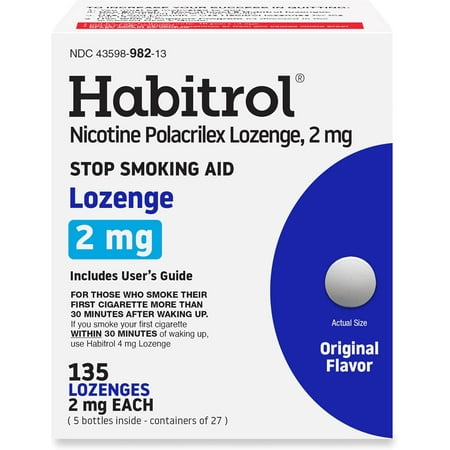 Habitrol Nicotine Polacrilex Lozenge, 2mg Original Flavor 135 Count