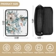 thumbnail image 4 of Hair Tool Organizer Bag with Heat Resistant Mat Removable Travel Storage Case for Hot Air Brushes Curling Irons Snowman with Flowers Bird, 4 of 8