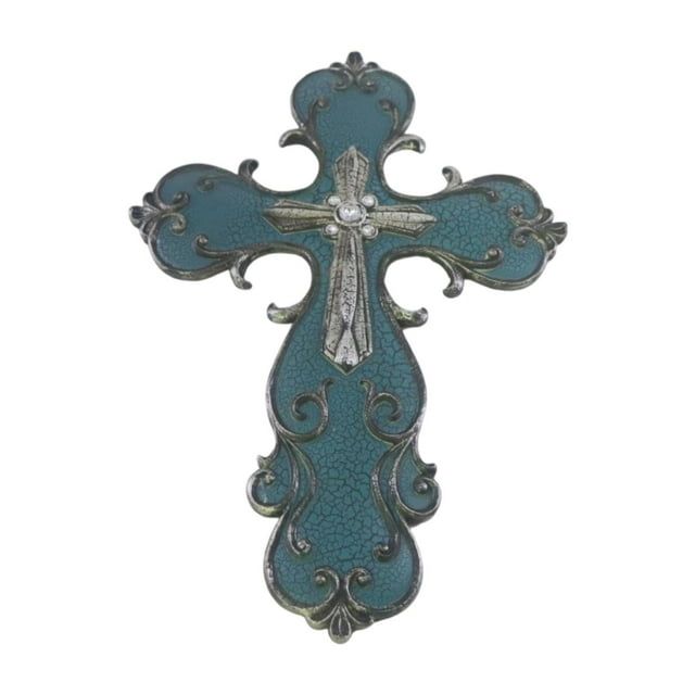 Figura de cruz de crucifijo, pieza colgante, adorno de resina, artesanía, versátil, para pared. 205 cm x 295 cm