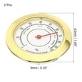 thumbnail image 2 of 1.7" Round Indoor Outdoor Hygrometer No Battery Required Mini Humidity Gauge, Gold 2 Pack, 2 of 5