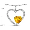 thumbnail image 2 of Star K � Open Heart Pendant Necklace with 6mm Heart Shaped Genuine Citrine Stone, 2 of 9
