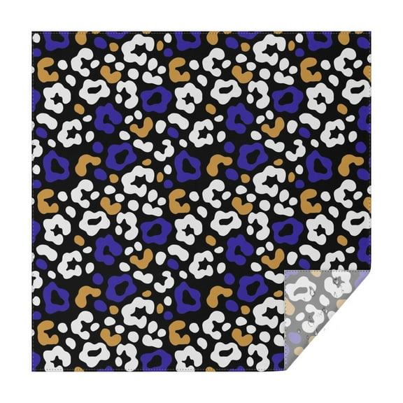 Leopard Print Square Tablecloth 42x42in(107x107cm) – Waterproof Polyester Printed Table Cover, Wrinkle Resistant & Washable for Kitchen Dining Picnic Party Decor
