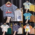 thumbnail image 3 of Hiijoy Infant Boys Outfits Cartoon Short Sleeve T Shirt Shorts Summer Clothes Set, Sizes 12-24M, 3 of 3