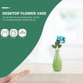 thumbnail image 4 of EeaseMX Jarrón pequeño de cerámica, florero creativo de escritorio, botella simple con forma de bala para decoración del hogar y la oficina (verde), 4 of 7