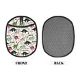 thumbnail image 2 of Pofeuu Dinosaur Print Silicone Pot Mat Mitten With Hanging Loop Heat Resistant Oven Mitts Non-Slip Bbq Baking Smoking Potholders, 2 of 7