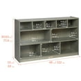 thumbnail image 2 of ECR4Kids 5+5 Cubby and Storage Mobile Tray Cabinet, Classroom Furniture, Grey Wash, 2 of 9
